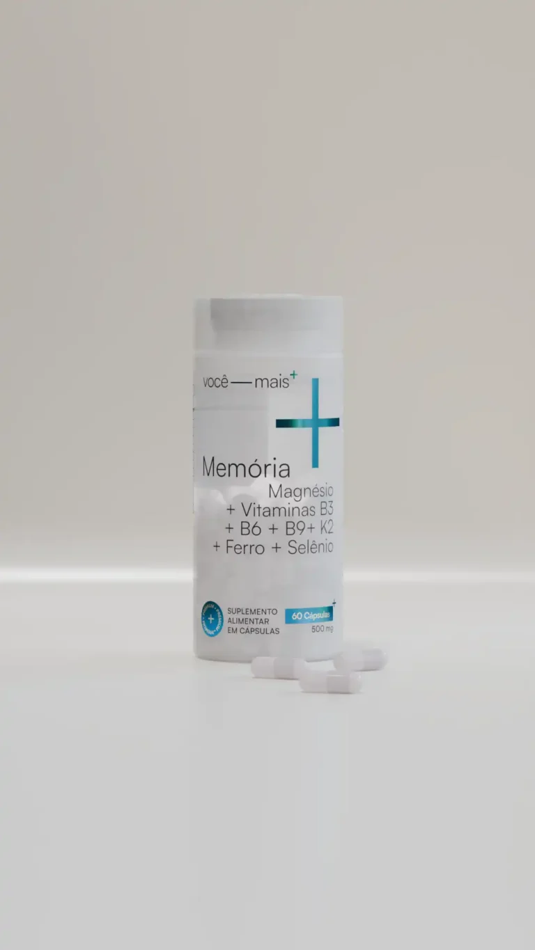 Memória | Magnésio + Vitaminas B3 + B6 + B9+ K2 + Ferro + Selênio